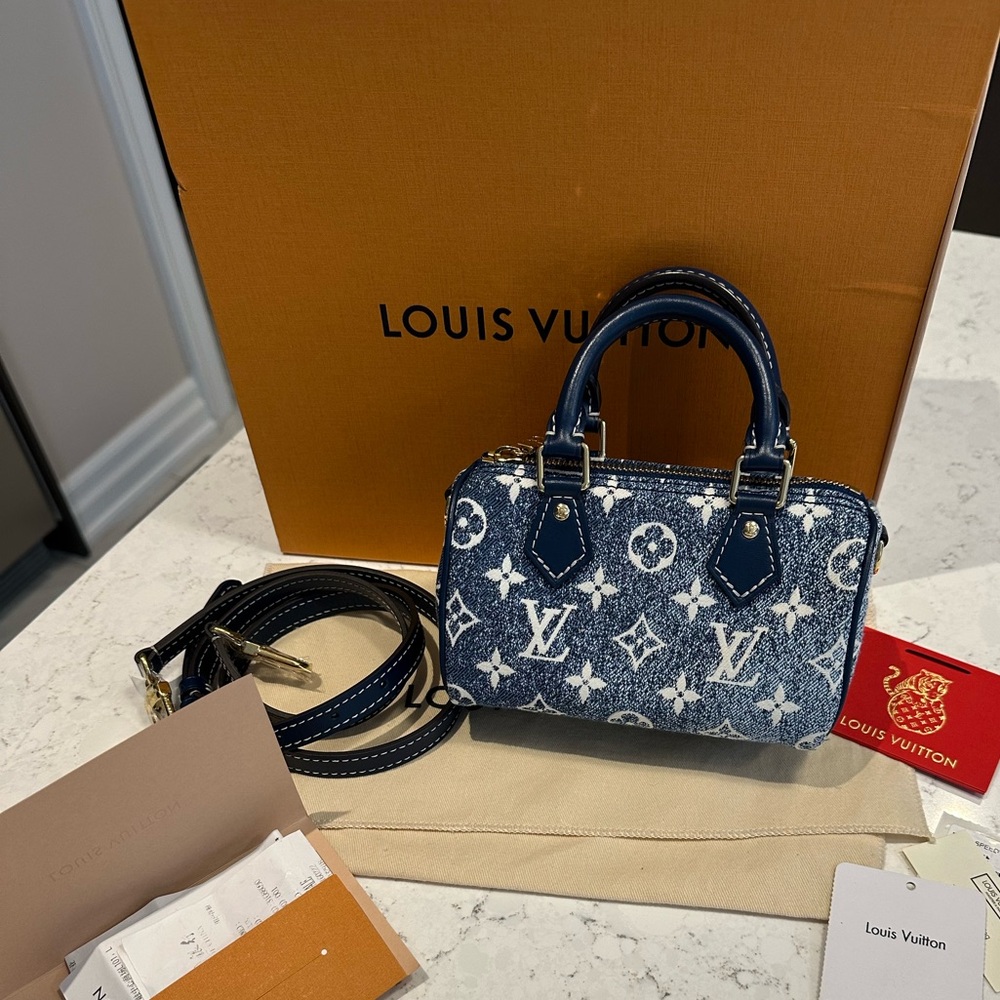 Louis Vuitton Denim Nano Speedy Limited Edition